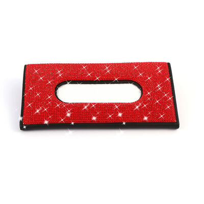 الماس بو الجلود سيارة قناع مناديل مربع حامل مناديل للسيارة