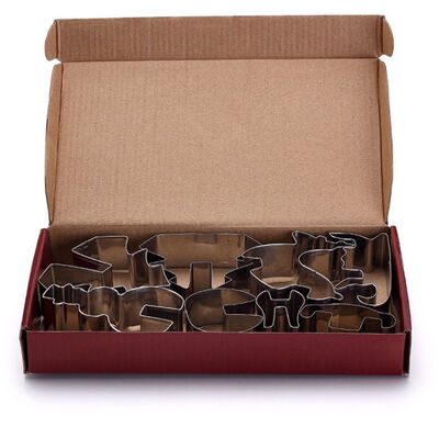 DIY الفولاذ المقاوم للصدأ سلسلة عيد الميلاد كوكي القاطع 3D مجموعة قوالب البسكويت