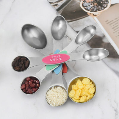 أكواب ملعقة قياس الخبز من الفولاذ المقاوم للصدأ للمطبخ للجفاف أو السائل