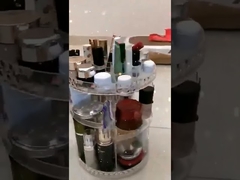 Adjustable Acrylic 360 Degree Rotating Cosmetic Organizer 4 Tier