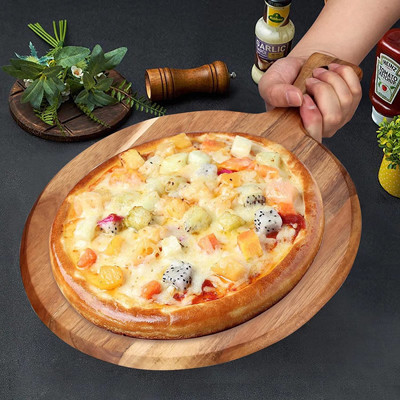 لوح تقطيع من خشب الأكاسيا مع مقبض دائري