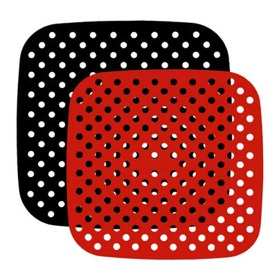 قابل لإعادة الاستخدام مربع سيليكون الهواء المقلاة حصيرة غير لاصقة 21 سم