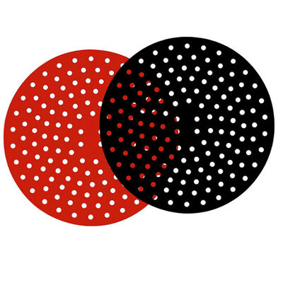 قابل لإعادة الاستخدام مربع سيليكون الهواء المقلاة حصيرة غير لاصقة 21 سم