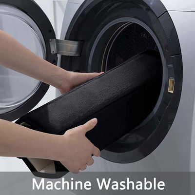 ماتس حمام رغوة الذاكرة لينة المطاط الأسود غير ماصة للانزلاق