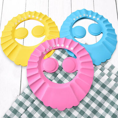 قبعات استحمام للأطفال من EVA قابلة للتعديل مع حماية للأذن