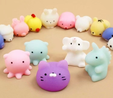 50 قطعة من ألعاب الإجهاد الإسفنجية الصغيرة TPR على شكل حيوانات ألعاب Mochi's فيدجيت لتخفيف التوتر