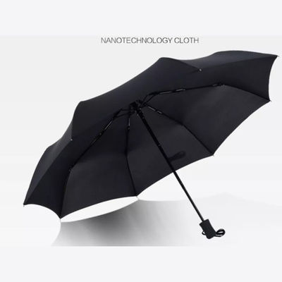 Windproof Houseware Products Plastic Automatic Open 3 مظلة قابلة للطي مع الشعار