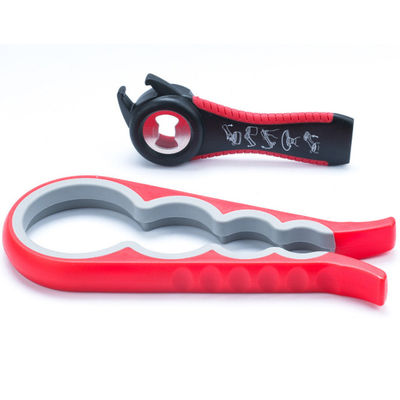 5 في 1 متعددة الوظائف فتاحة زجاجات عدة مع مقبض سيليكون