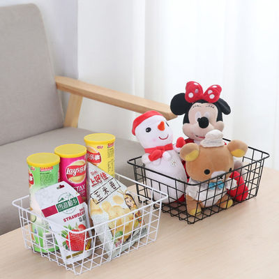 سلال تخزين الأسلاك المعدنية سلال تخزين منظمة مع مقابض