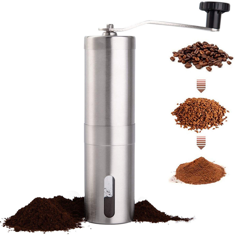 أدوات باريستا أساسية من الفولاذ المقاوم للصدأ ، مطحنة حبوب البن اليدوية من أجل Aeropress بالتنقيط إسبرسو